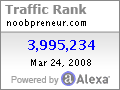 Noobpreneur.com Alexa Rank on March 24, 2008