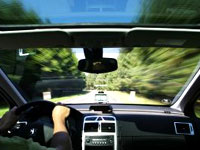 driving fast car