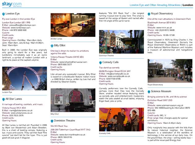 london travel guide example