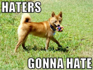 Haters gonna hate