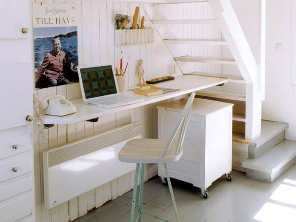 Making use of limited spaces under the stairs office desk under the stairs