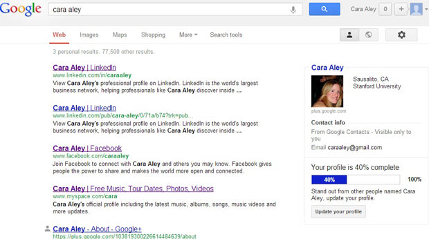 google search results