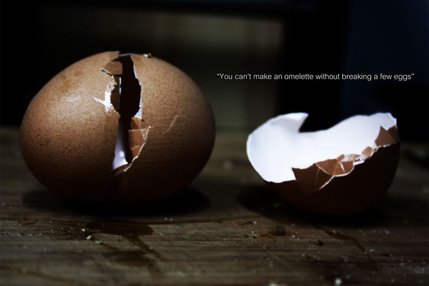breaking eggs