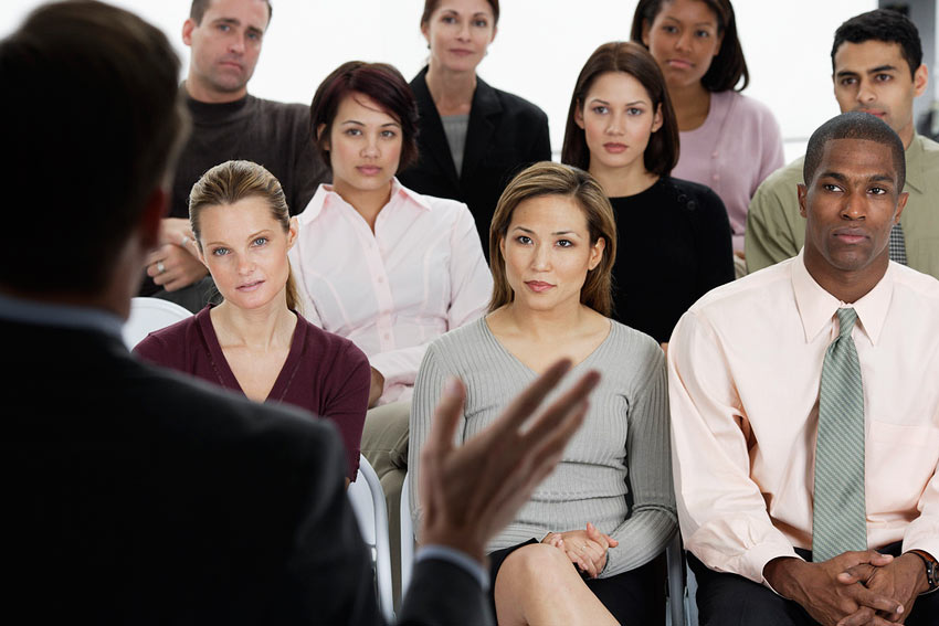 Business presentation setting