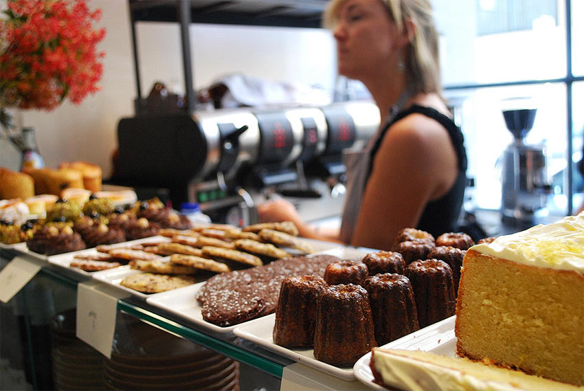 Cake and coffee counter