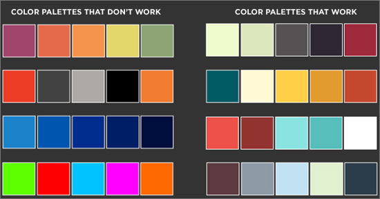 Color palettes for infographic