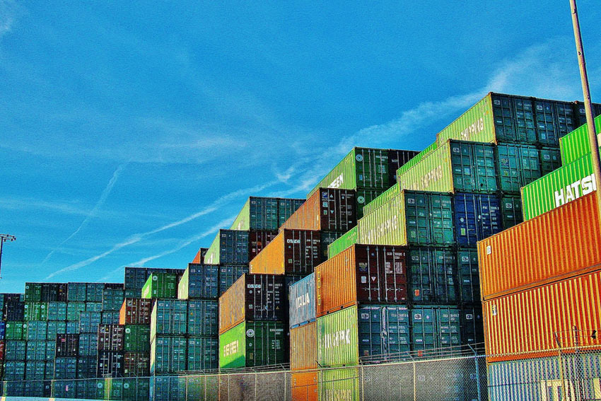 Shipping containers in Port of LA