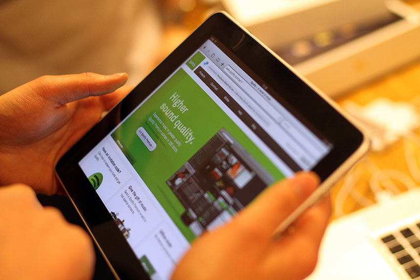 Spotify on iPad