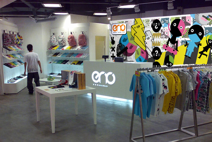 Eno clothing store in Shimao Mall in Nanjing Dong Lu, Shanghai