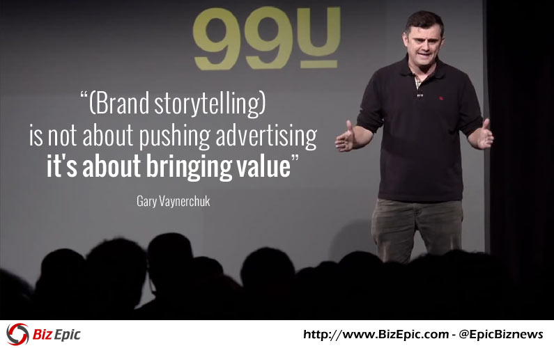 Gary Vaynerchuk quote on brand storytelling