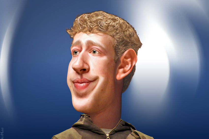 Mark Zuckerberg caricature