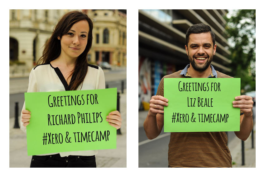 TimeCamp staffs greet Xero