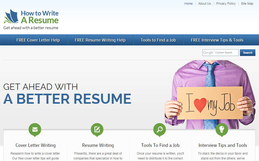 How to write a resume screenshot