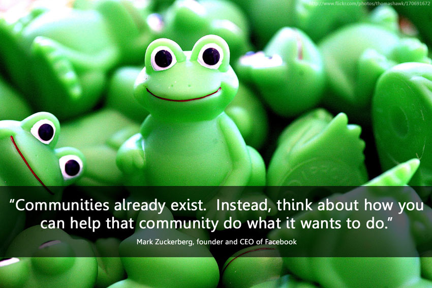 Mark Zuckerberg quote on community