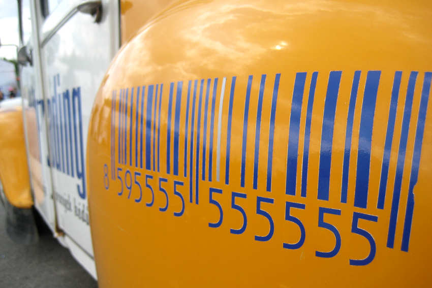 Barcode on a cab