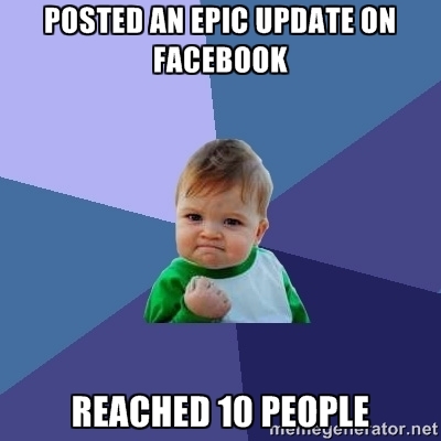 Facebook fan page reach meme