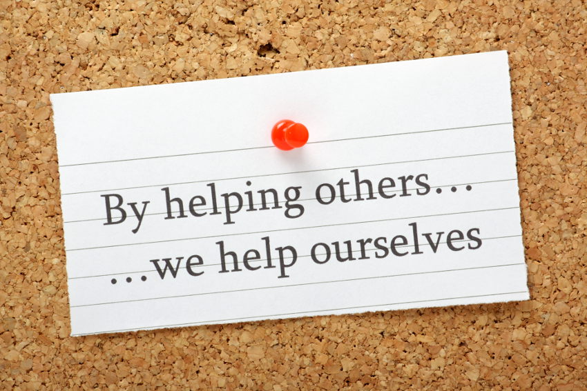 By helping others, we help ourselves