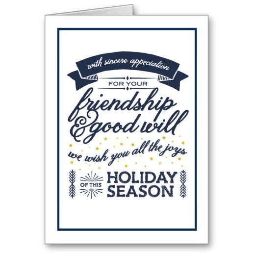 Holiday season greeting card