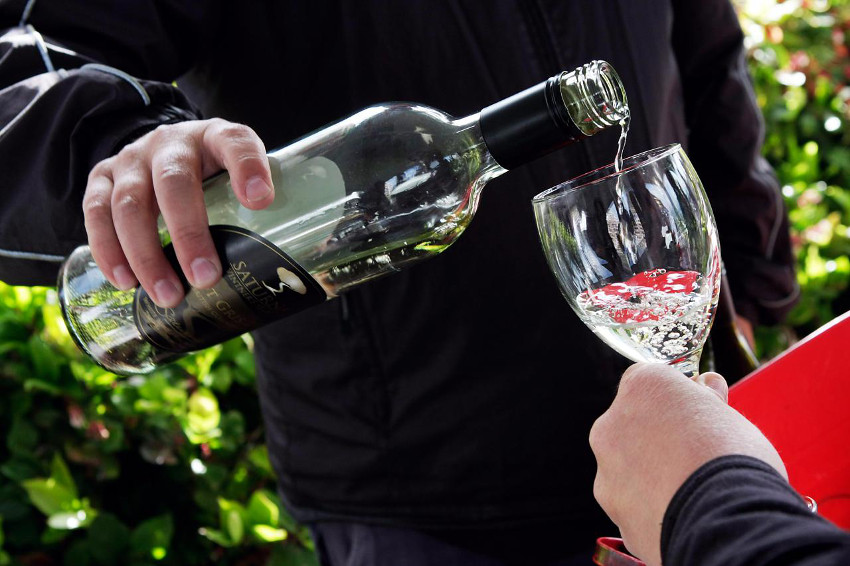 Pouring wine