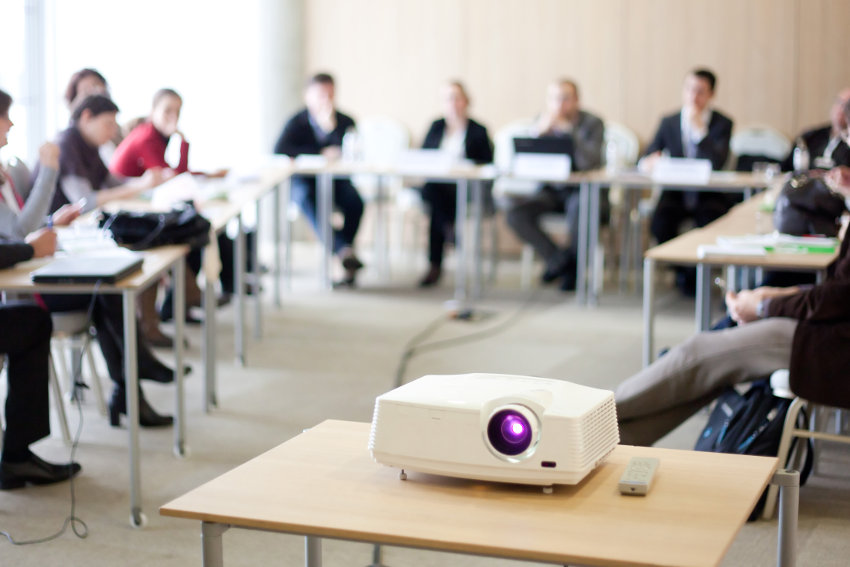 Audio visual system in a meeting room