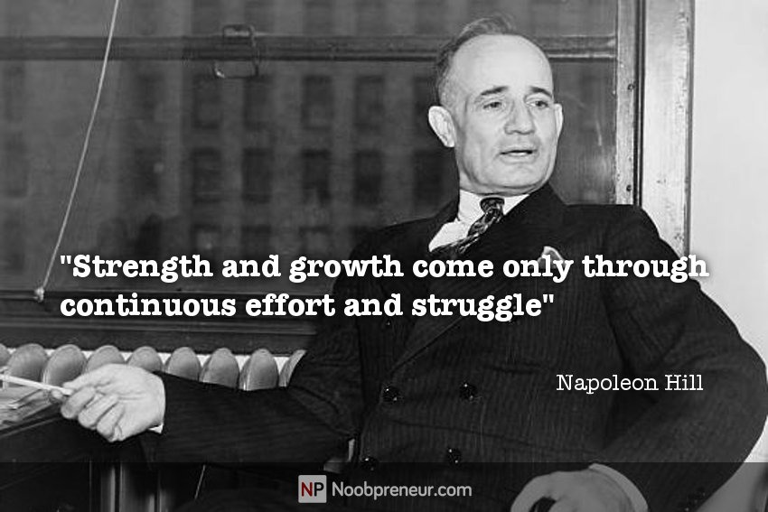 Napoleon Hill quote on effort