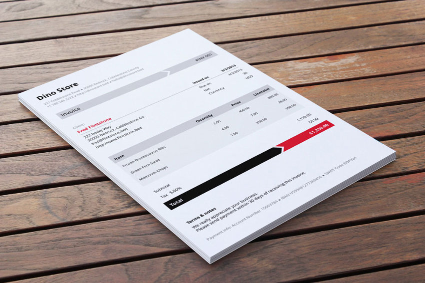 Armo invoice template by Invoicebus