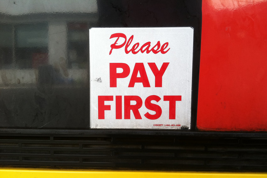 Please pay first