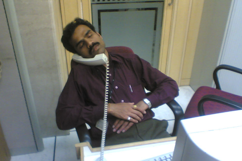 Sleeping virtual receptionist