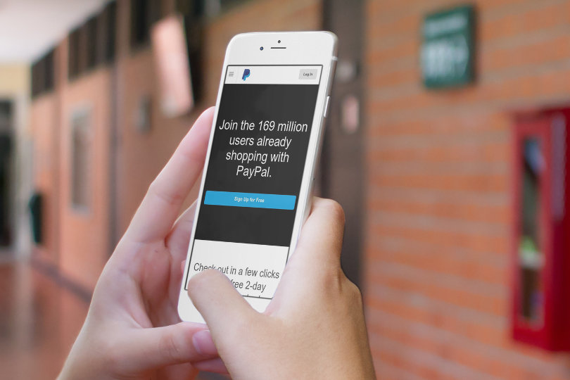 Paypal on a smartphone