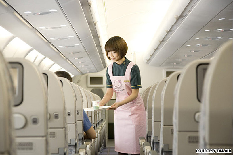 Hello Kitty Eva Air flight attendant