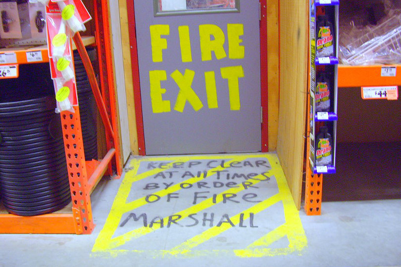 Emergency fire exit