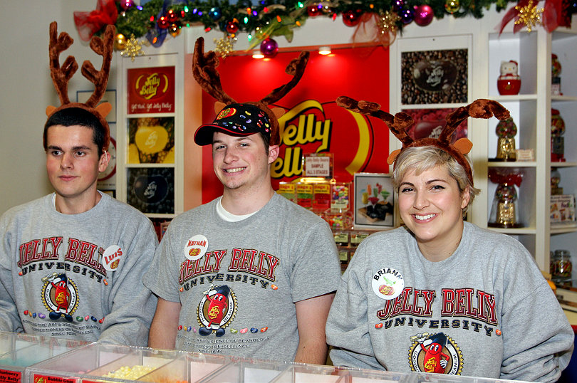 Jelly Belly employees wearing uniform