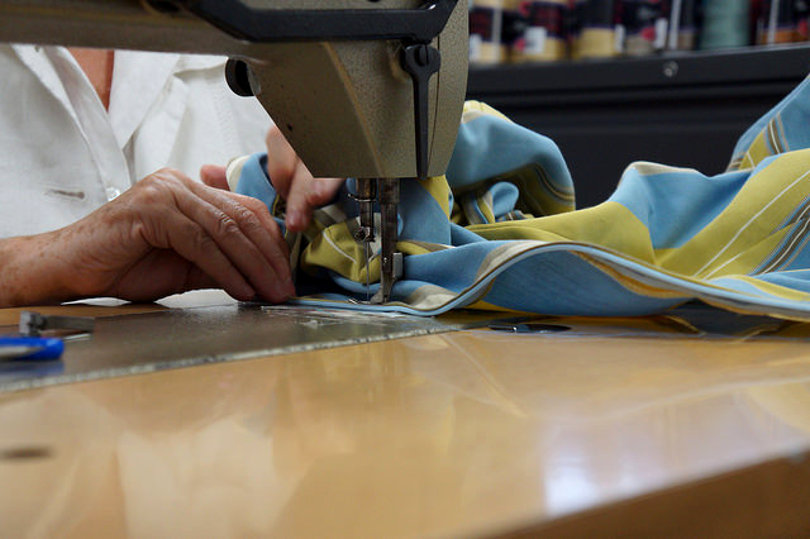Sewing process at Suuchi