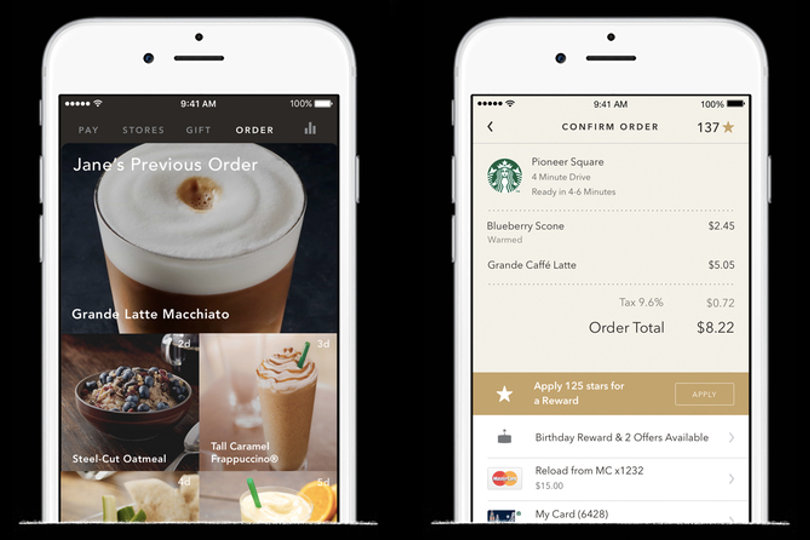 Starbucks app screenshot
