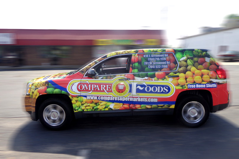 Compare Foods vehicle wrap