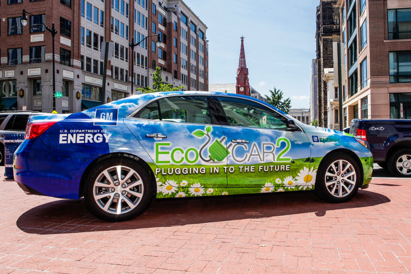 EcoCAR wrapped vehicle