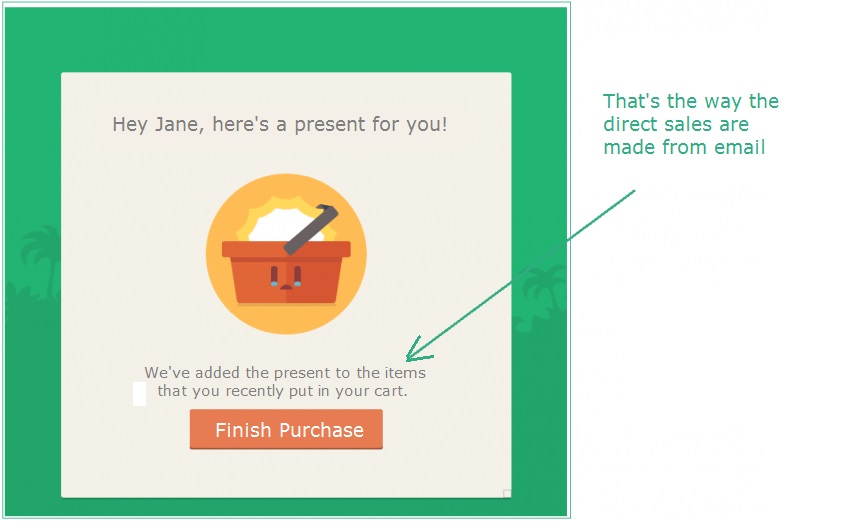 Abandoned cart email with call-to-action button