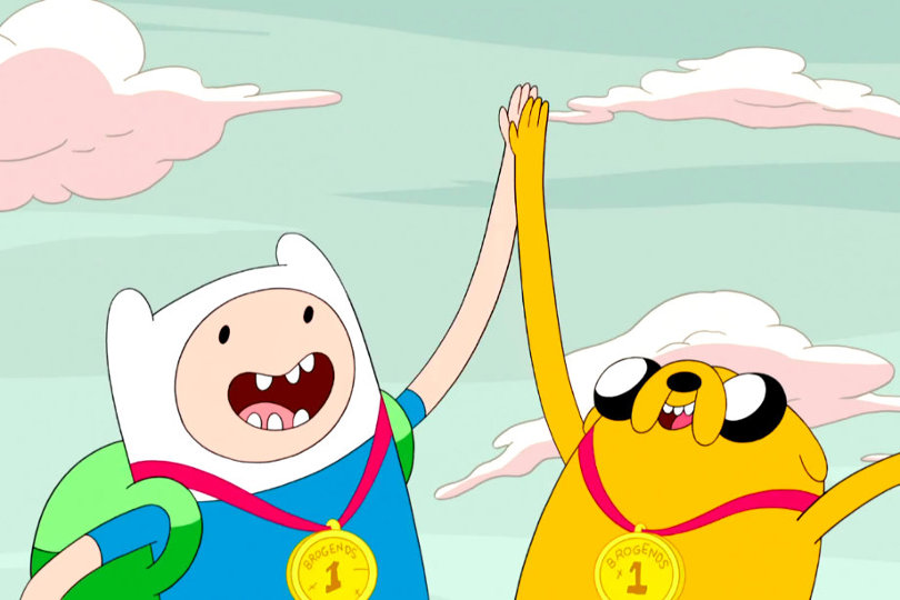 Finn and Jake - High five!