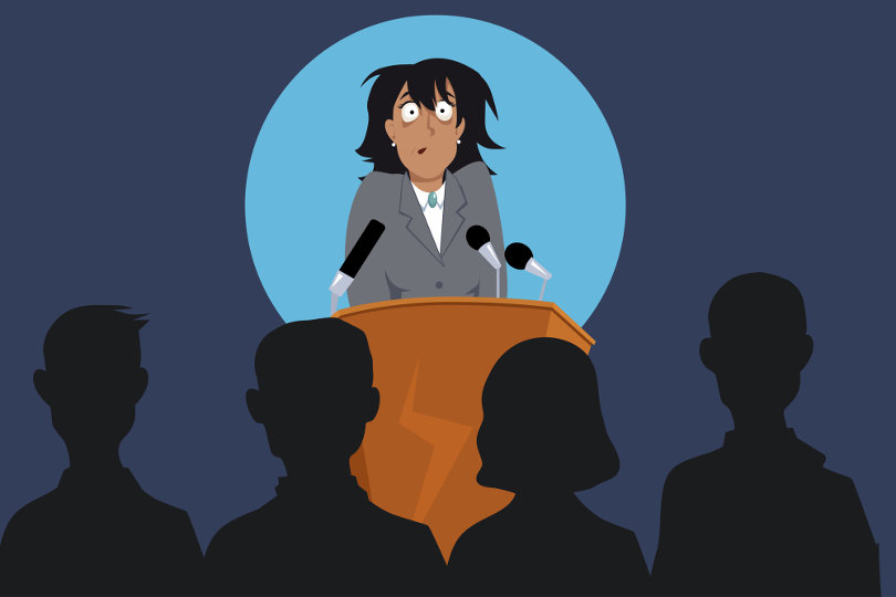 Glossophobia - fear of public speaking
