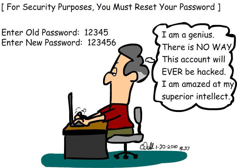 New, stronger password - not
