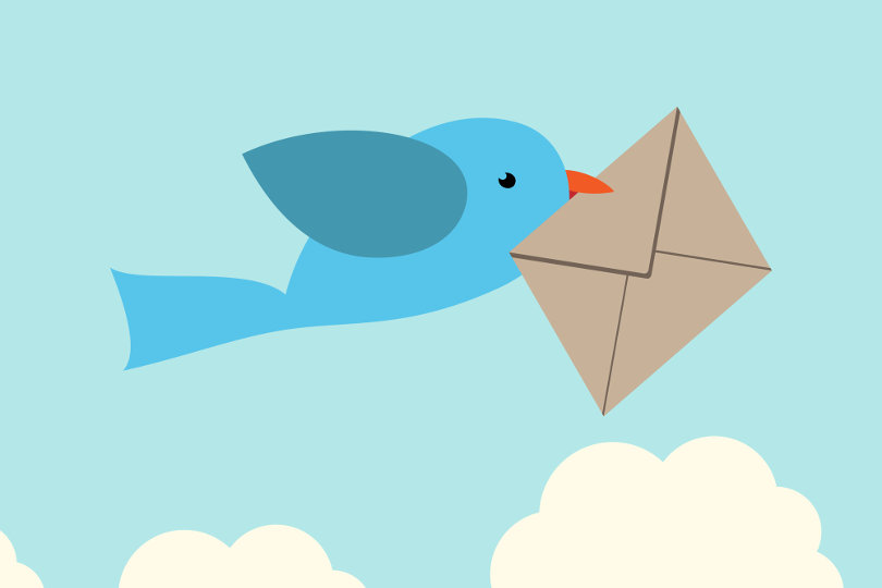 Bird carrying mail