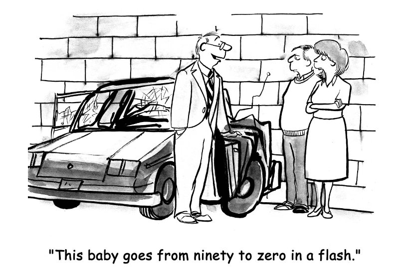 Funny used car scam cartoon