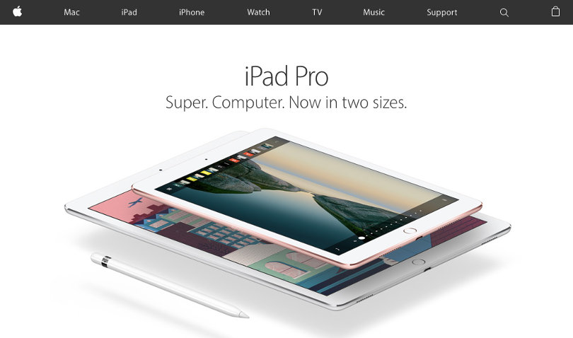 Apple website screenshot