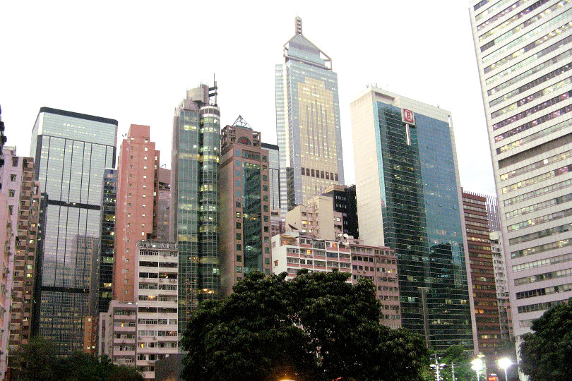 Hong Kong financial district