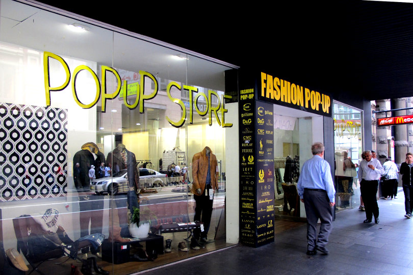 Fashion pop-up shops