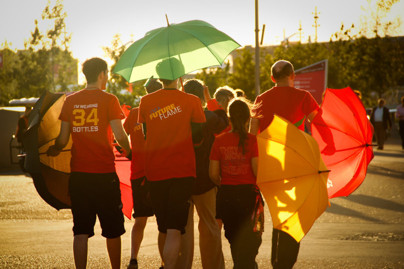 Volunteers at an event