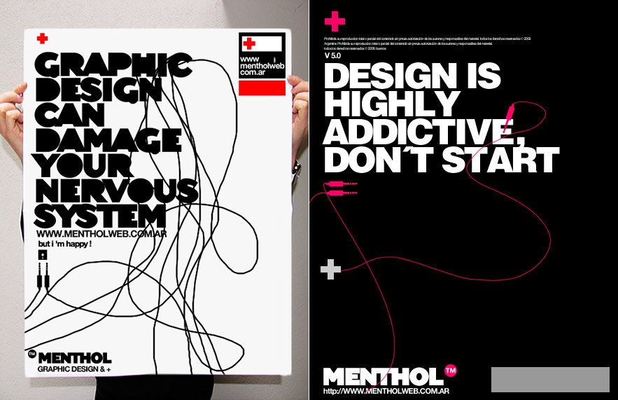 Menthol promotional poster design