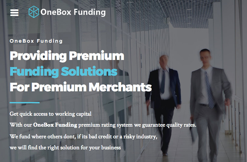 OneBox Funding website