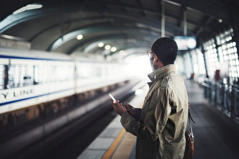Employee commuting by train