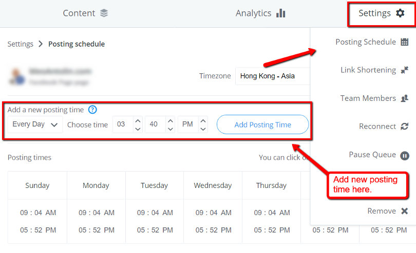 Buffer posting schedule